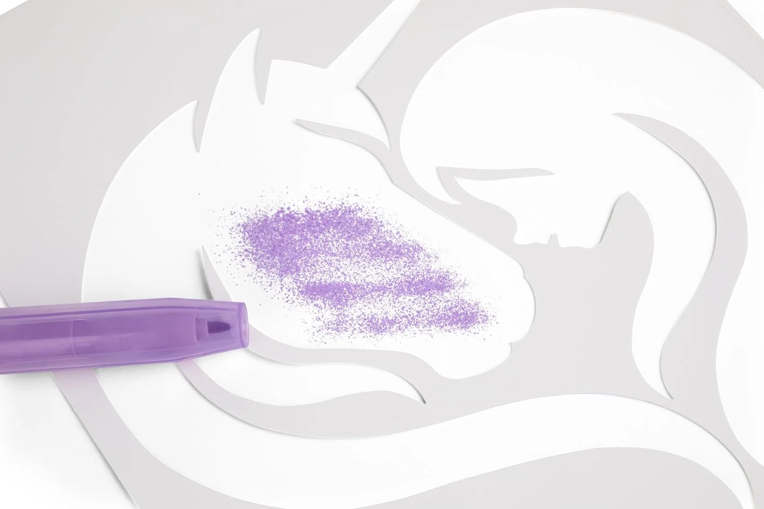 Unicorn Academy Spuitpen Set | Poederstiften & Sjablonen om te Spuiten | Creatief Airbrush Schilderset voor Kinderen | Toverpotloden Knutselset met 3 Spuitstiften & 3 Sjablonen | Meisjes Cadeau - Image 3