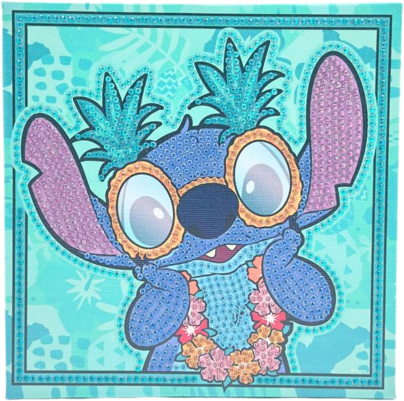 Disney Stitch Diamond Painting set, Glow in the Dark canvas, 19 x 19 cm, Stitch knutselset voor kinderen vanaf 6 jaar, diamond painting-set met accessoires, lichtgevende mozaïekafbeelding om zelf vorm - Image 3
