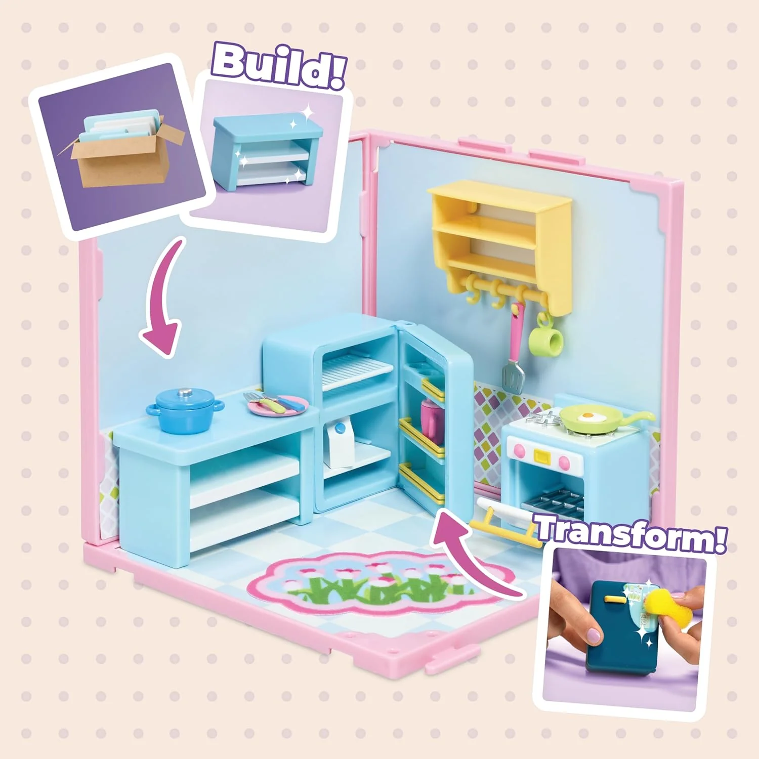 Goliath Suite Spaces - Kitchen Set | Your Room, Your Rules! Contains 20 Cooking Themed Accessories | Modular Dolls House Rooms with Customizable Furniture & Decor | For Ages 6+ - Image 5