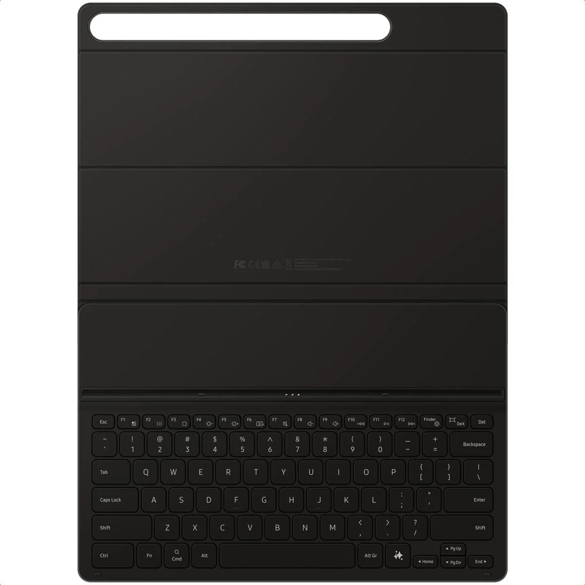 Samsung Galaxy Tab S10+, Tab S9+, Tab S9 FE+ Case with QWERTY Keyboard and AI Button, One Piece Case, Black - Image 3