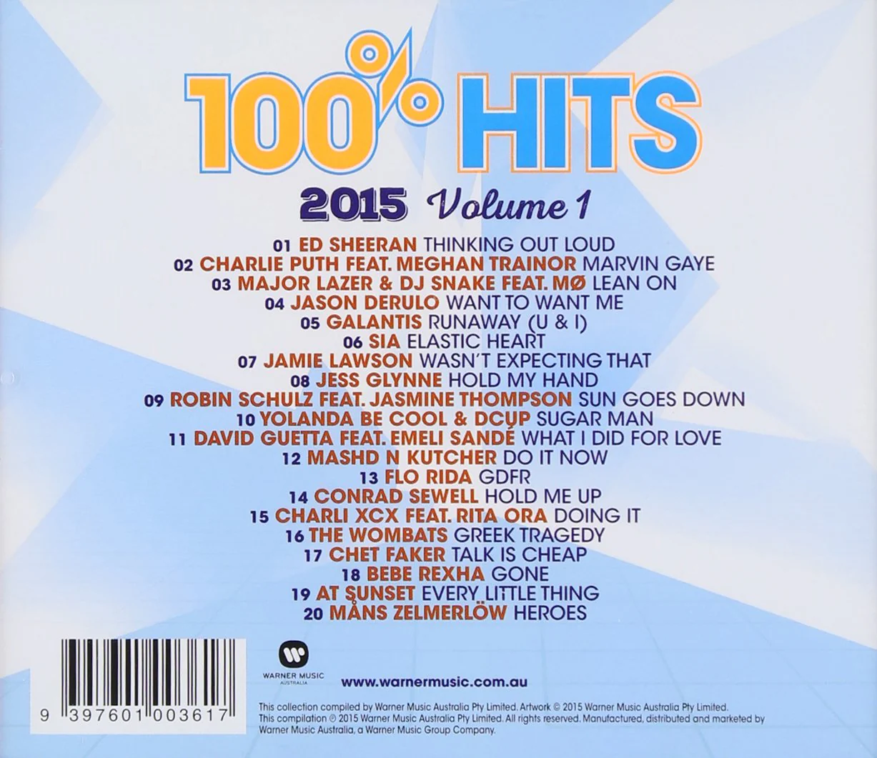 100% Hits 2015 Volume 1 - Image 2