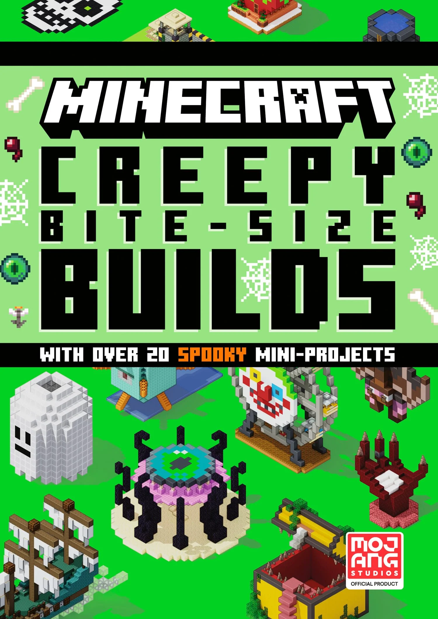 Minecraft Creepy Bite-Size Builds: New for 2026, an official illustrated guide to building 20 spooky themed mini-projects in game. Perfect for gamers of all ages!