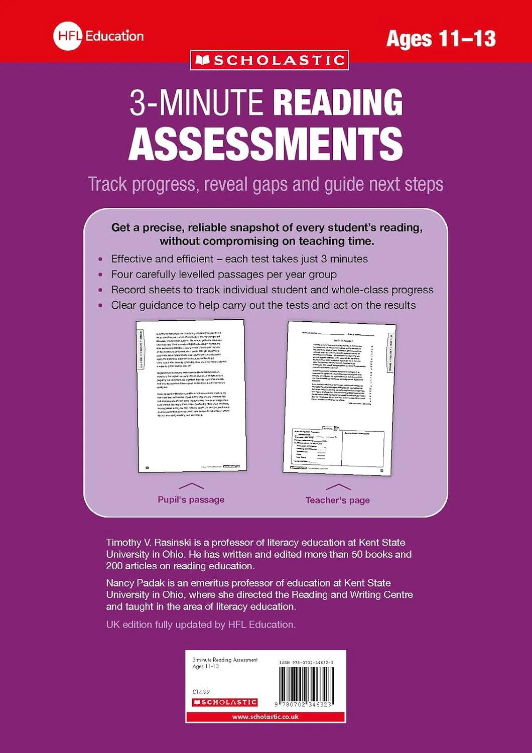 3 Minute Reading Assessments Ages 11-13: Assess student's reading in just 3 minutes ideal classroom resource (3 Minute Assessments - Image 6
