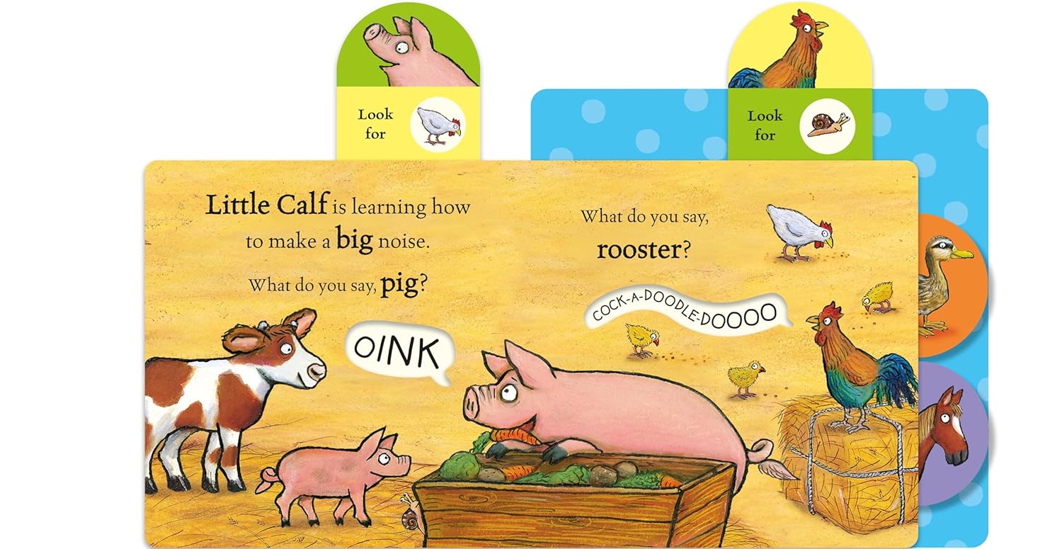 Who Says Moo?: A pull-tab book for babies about noisy farm animals - Image 3