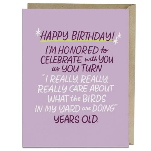 6-Pack Em & Friends Care About Birds Years Old Birthday Cards