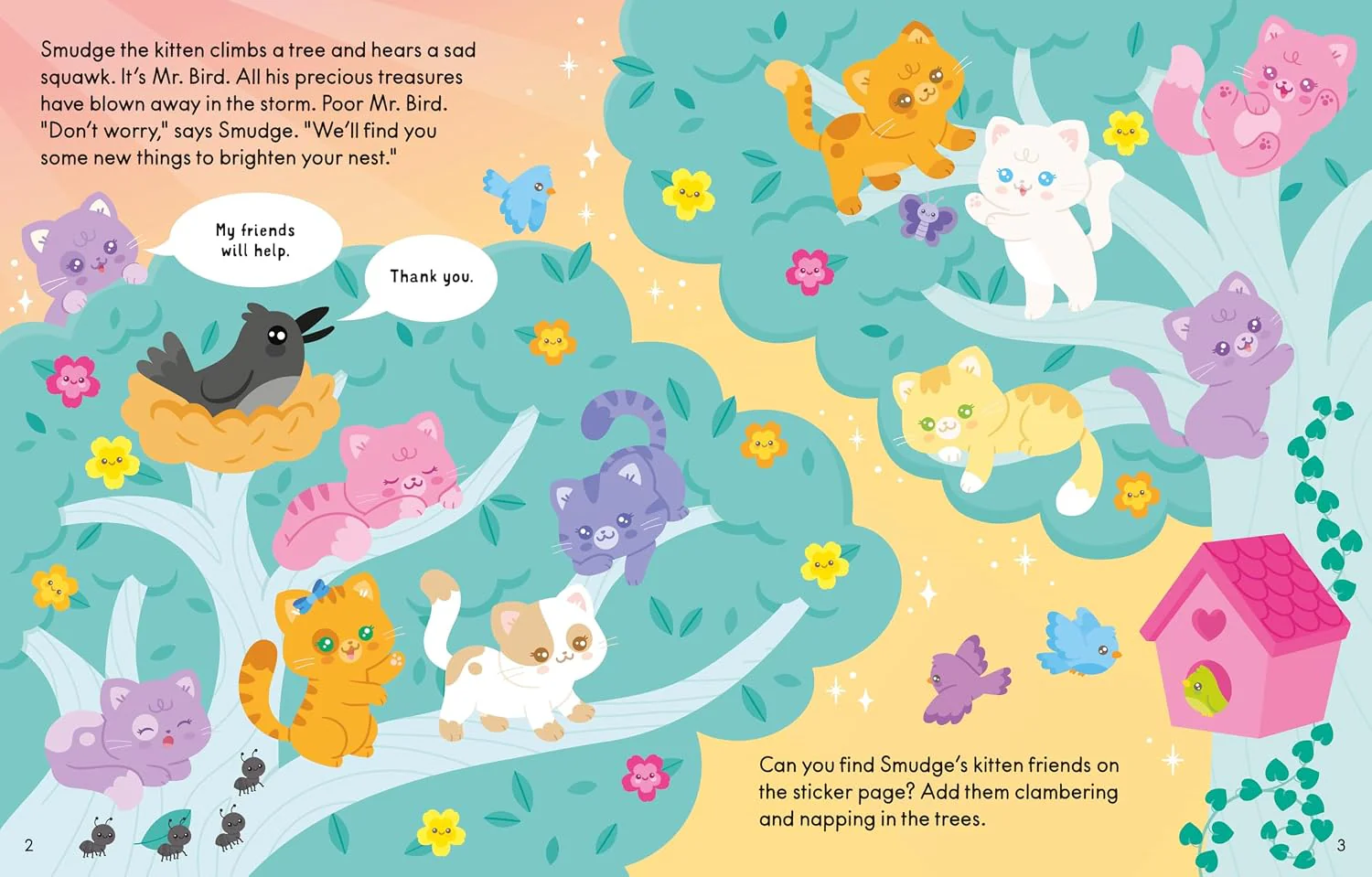 Cute Stickers Kittens (Usborne Cute Stickers - Image 2