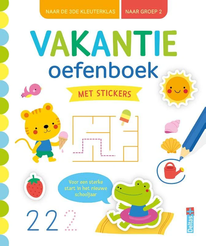 Vakantie oefenboek met stickers: naar de 3de kleuterklas / naar groep 2. Voor een sterke start in het nieuwe schooljaar