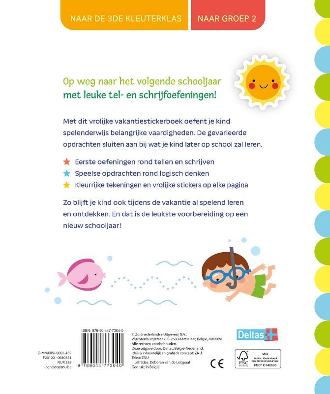 Vakantie oefenboek met stickers: naar de 3de kleuterklas / naar groep 2. Voor een sterke start in het nieuwe schooljaar - Image 2