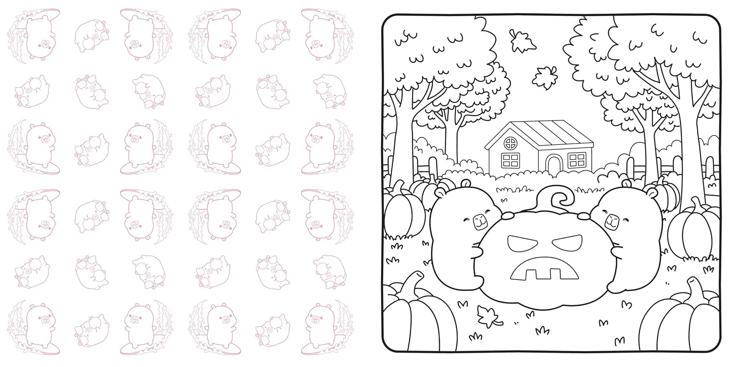 Cozy Capy Nature Days Coloring: Adorable Capybara Coloring Pages for Relaxation, Outdoor Adventures, and Everyday Joy (Cozy Capy Coloring - Image 5