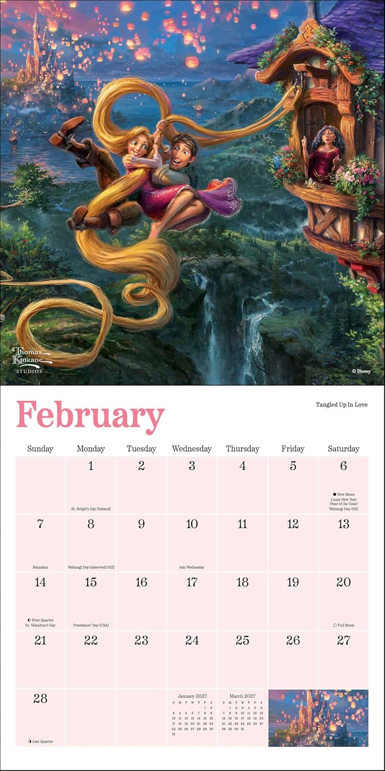 Disney Dreams Collection by Thomas Kinkade Studios 2027 Mini Wall Calendar - Image 6